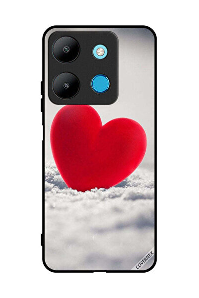 Covernex غطاء حماية لهاتف إنفينيكس سمارت 7 - قلب أحمر جميل