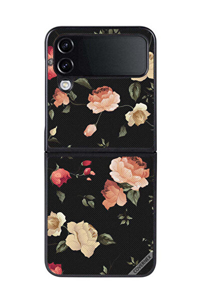 Covernex غطاء حماية لهاتف سامسونج جالاكسي زد فليب 4 بخلفية فنية زهرية