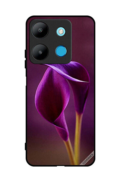 Covernex غطاء حماية لهاتف إنفينيكس سمارت 7 مع زهرتين جميلتين