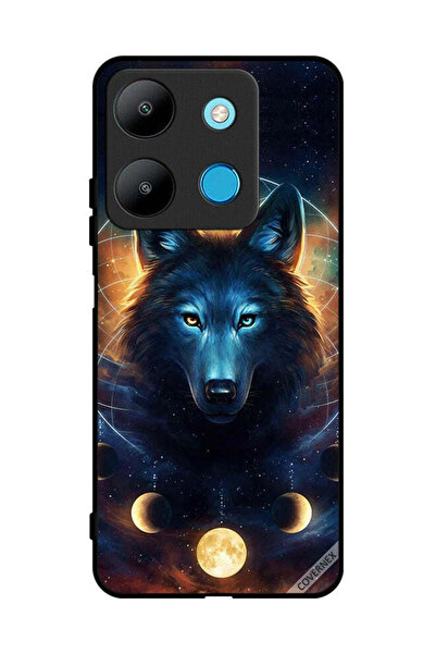 Covernex غطاء حماية لهاتف إنفينيكس سمارت 7 - ذئب في الفضاء