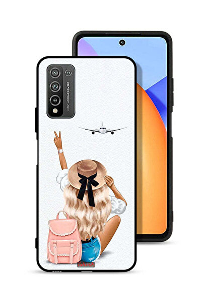 Tolwak غطاء حماية لهاتف Honor 10X Lite - فتاة تحب السفر