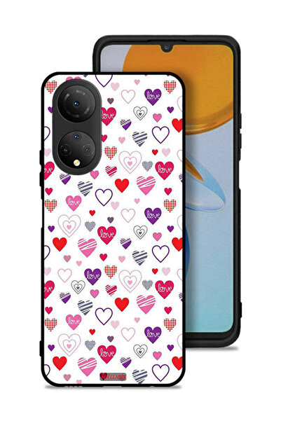 Tolwak Honor X7 Protective Case Cover Hearts Doodle