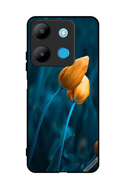 Covernex غطاء حماية لهاتف إنفينيكس سمارت 7 مع زهرتين لطيفتين