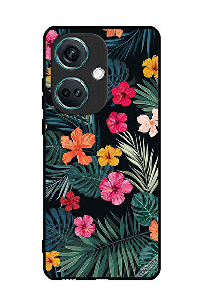 Covernex غطاء حماية لهاتف OnePlus Nord CE3 بنقشة زهور متعددة الألوان وريش أخض...