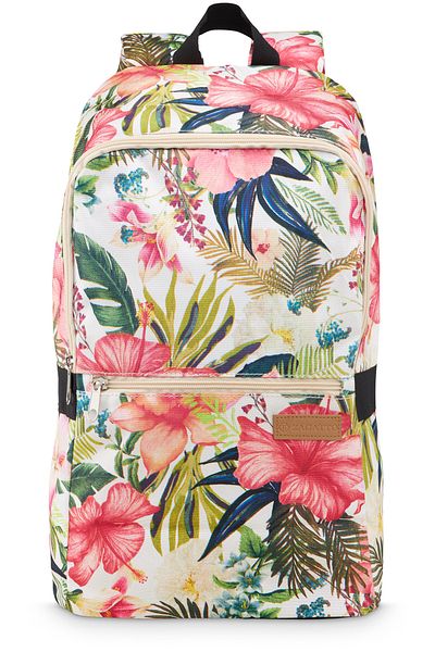 zagatto Women’s floral backpack, multicolor, 17L, waterproof, laptop/tablet pocket, fits A4, ZG696