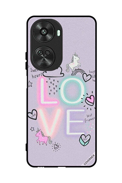 Covernex غطاء حماية لهاتف هواوي نوفا 11 إس إي - قلب حلو وحب وحيد القرن
