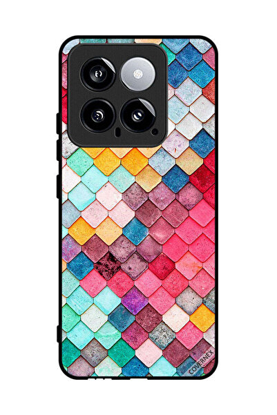 Covernex غطاء حماية لهاتف شاومي 14 بنمط مربع ماسي