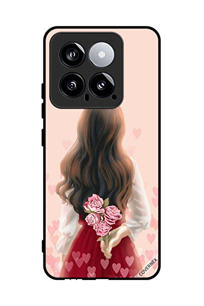 Covernex غطاء حماية لهاتف شاومي 14 - فتاة تخفي الزهور