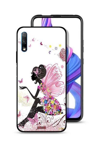 Tolwak غطاء حماية لهاتف Honor 9X (الصين) بتصميم فتاة الفراشة