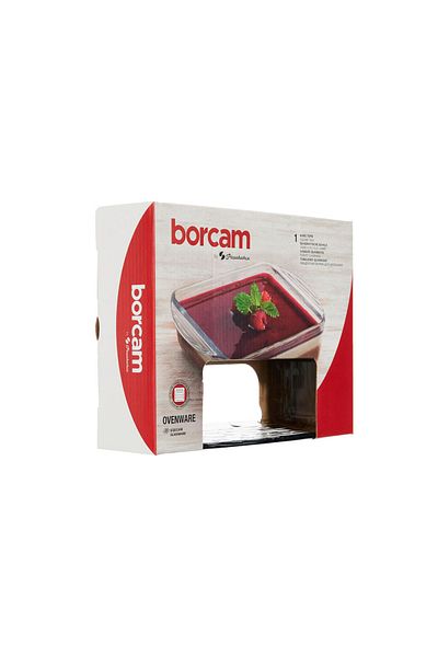 Paşabahçe Pasabahce Borcam Mini Size Square Oven Tray, 1080 Cc, 18 cm 1 Person