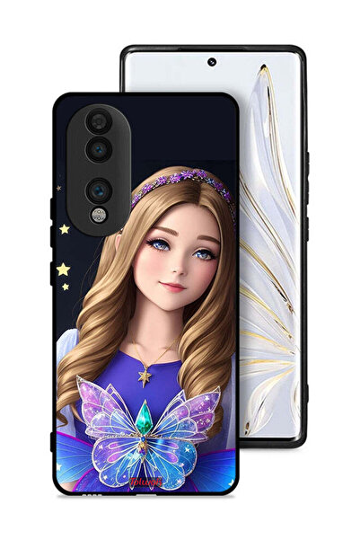 Tolwak غطاء حماية لهاتف Honor 70 بتصميم فتاة فراشة لطيفة