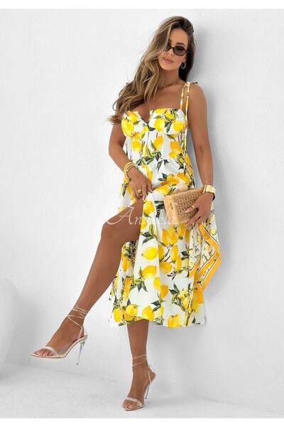 GLAMSI Women's Dress with Corset, Buttons and Straps – Elegant & Feminine Style