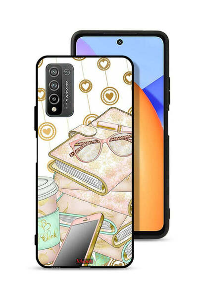 Tolwak غطاء حماية لهاتف Honor 10X Lite بتصميم نظارات على الكتب
