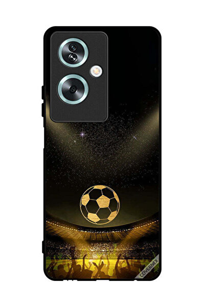 Covernex غطاء حماية لهاتف Oppo A79، خلفية فيلم كرة قدم كلاسيكية باللون الأسود