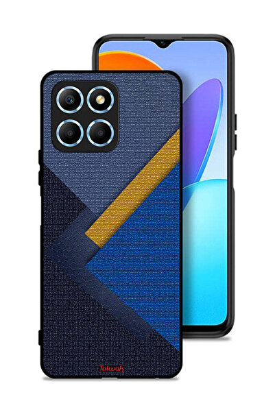 Tolwak غطاء حماية لهاتف Honor X6 بنقشة مثلثات جلدية