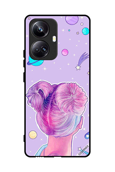 Covernex غطاء حماية لهاتف Realme 10 Pro Plus برسومات فتاة ونجوم الفضاء