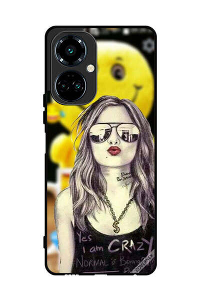 Covernex Protective Case Cover For Tecno Camon 19 Yes I Am Crazy Normal Is Bo...