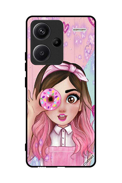 Covernex غطاء حماية لهاتف شاومي ريدمي نوت 13 برو بلس، رسم فتاة محبة للدونات