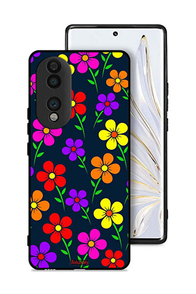 Tolwak غطاء حماية لهاتف Honor 70 مع زهور ملونة