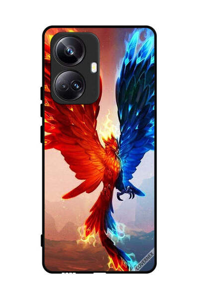 Covernex غطاء حماية لهاتف Realme 10 Pro Plus بخلفية نسر النار والماء
