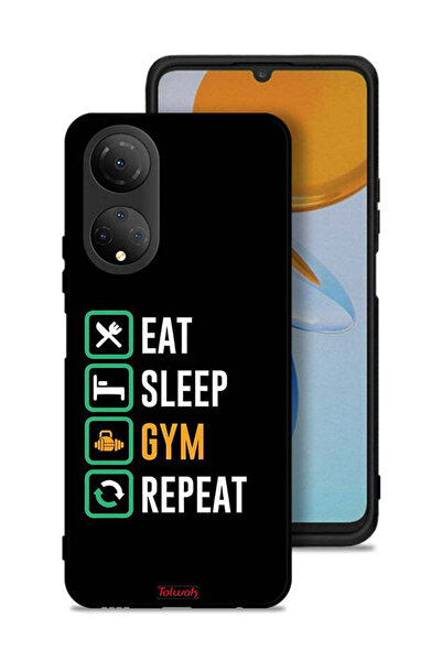 Tolwak Honor X7 Protective Case Cover Eat Sleep Gym Repeat
