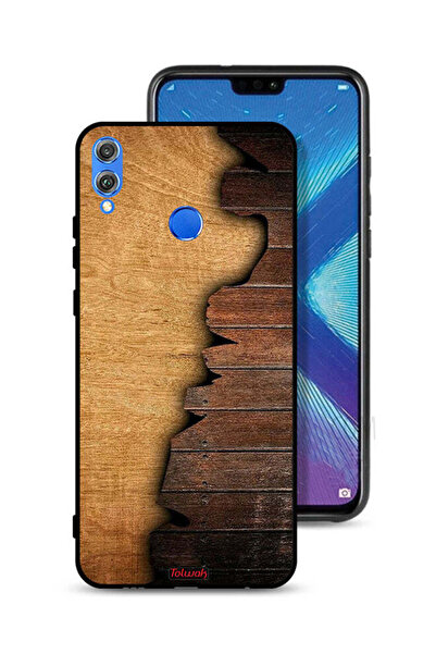 Tolwak غطاء حماية لهاتف Honor 8X بنمط خشبي عتيق