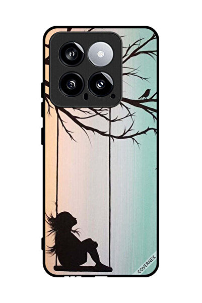 Covernex غطاء حماية لهاتف شاومي 14 برسومات فنية لفتاة صغيرة حزينة