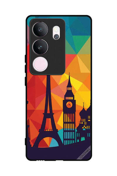 Covernex غطاء حماية لهاتف فيفو V29 برو بنمط باريس الملون