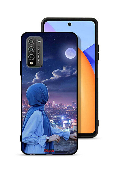 Tolwak Honor 10X Lite Protective Case Cover Looking At Moon Hijab Girl