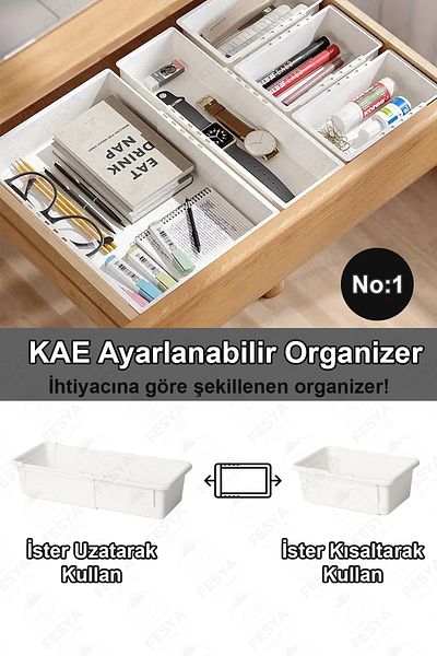Fesya Home KAE No:1 Επεκτάσιμος Οργανωτής Εσωτερικού Ντουλάπας - Ρυθμιζόμενος Αρθρωτός Οργανωτής πολλαπλών χρήσεων