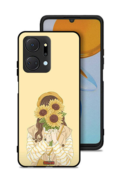 Tolwak غطاء حماية لهاتف Honor X7a بنقشة عباد الشمس وإخفاء الوجه