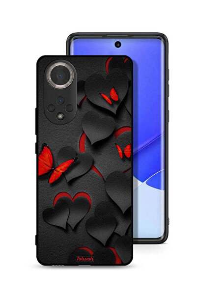 Tolwak غطاء حماية لهاتف Honor 50 بنقشة قلوب وفراشات
