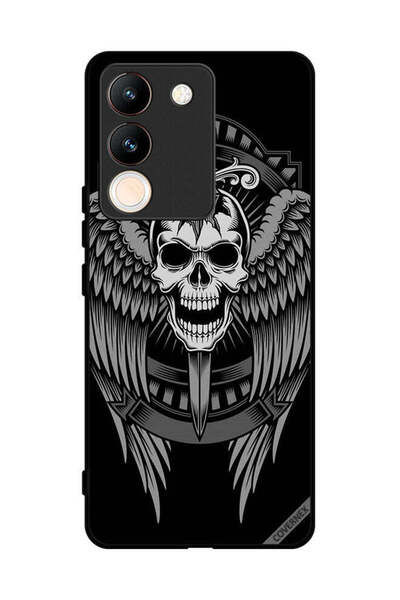 Covernex غطاء حماية لهاتف فيفو V29e بتصميم جمجمة وأجنحة نسر