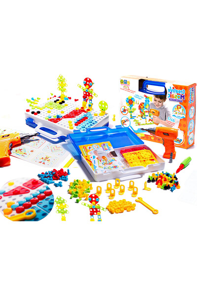 Ikonka Εκπαιδευτικό σετ κατασκευών για παιδιά, 237 τεμάχια, +3 ετών, 30x24x5,...
