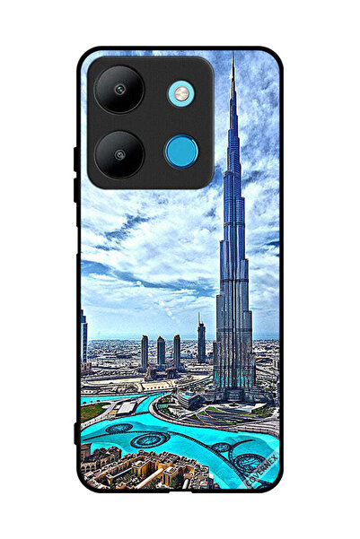 Covernex غطاء حماية لهاتف إنفينيكس سمارت 7 - برج خليفة - غيوم مؤثرة