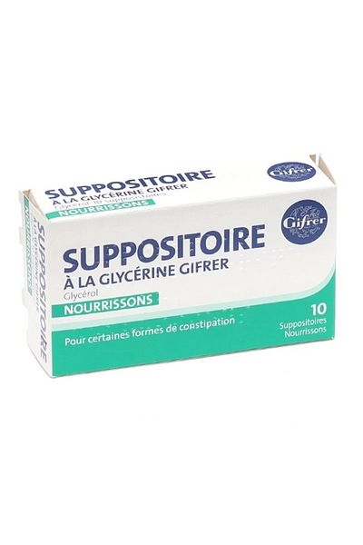 Gifrer Suppositories for Babies, Gifrer, with Glycerin, Laxative Effect, 10 pcs.