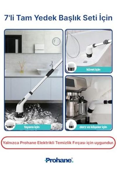 Mena Rise Diyar-Ifırsatshop Set of 7 Replacement Heads for Electric Cleaning Brush 1017157