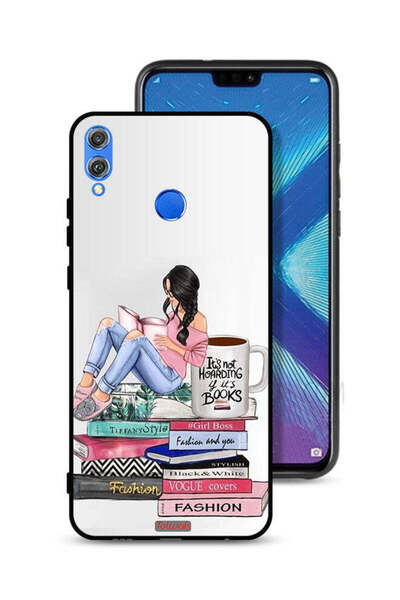 Tolwak Honor 8X Protective Case Cover Girl And Fashion Books Art