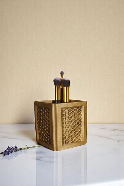 Evene Organizer μακιγιάζ Θήκη για πινέλο μακιγιάζ Organizer Organizer Χρυσό Αντίκα Χρώμα Μοντέλο 86