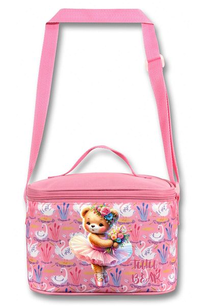 ÜMİT ÇANTA Ümit Çanta 5001 Thermal Insulated Girl's Lunch Box (Ballerina Teddy Bear Printed, Pink Color)