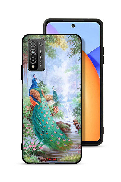 Tolwak غطاء حماية لهاتف Honor 10X Lite بنقشة الطاووس