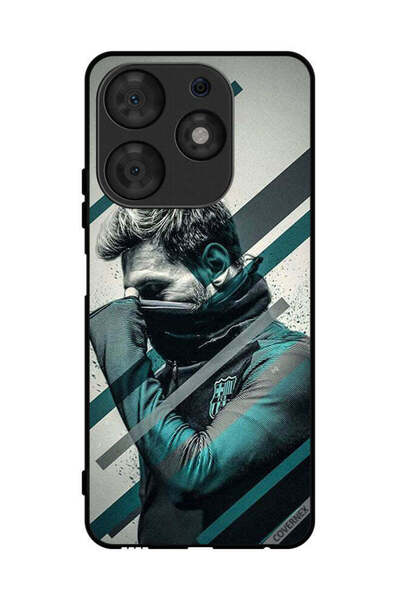 Covernex غطاء حماية لهاتف تكنو سبارك 10 برو مع وجه ميسي المختبئ