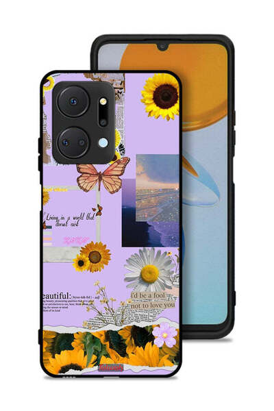 Tolwak Honor X7a Protective Case Cover Beautiful Sunflower Stickers
