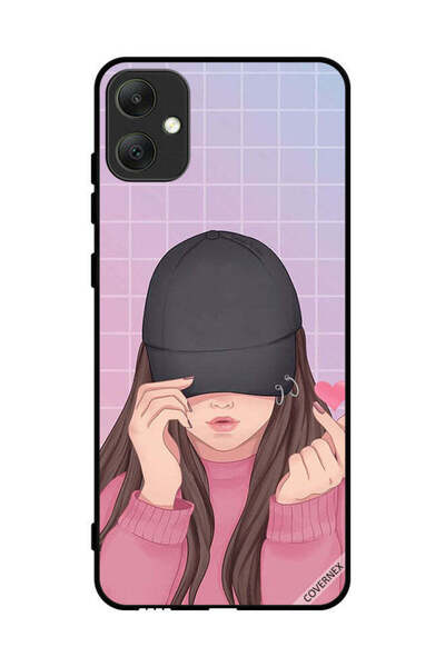 Covernex غطاء حماية لهاتف سامسونج جالاكسي A05 - فتاة ذات قبعة سناب لوف