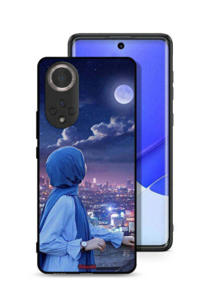 Tolwak غطاء حماية لهاتف Honor 50 بطبعة فتاة محجبة تنظر إلى القمر