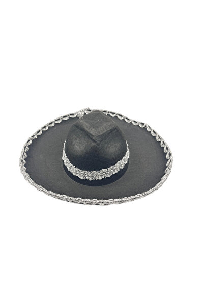 kidspartim Mexico Small Size Luxury Hat 36 cm Black Silver