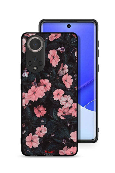 Tolwak غطاء حماية لهاتف Honor 50 - لون الخوخ والورود الصغيرة