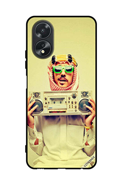 Covernex غطاء حماية لهاتف Oppo A38 يحمل جهاز موسيقى عتيق