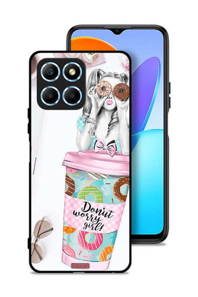 Tolwak غطاء حماية Honor X8 5G بتصميم فتاة دونات ووري