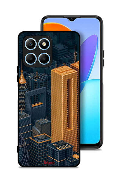 Tolwak غطاء حماية لهاتف Honor X8 5G برسومات مباني فنية